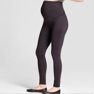 NWT Over Belly Black Panel  Maternity Leggings